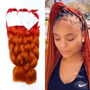 Blood Orange Braiding Hair