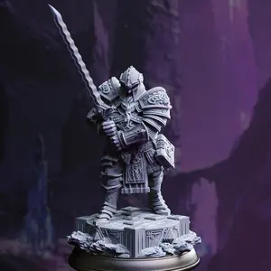 Dwarf Noble Fighter - Kharmir the Chronicler, 3D-Printed Resin Miniature, DM Stash Home Decor Statue & Figurine