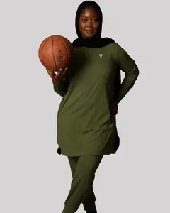 Loose Performance Top 1/4 Zip – Olive