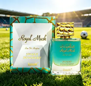 Surrati Royal Musk Sweet Powdery Eau de Parfum 3.4 FL OZ 100ML, Long-Lasting Unisex Arabian Perfume, Luxurious Musk & Sweet Powdery Scent with Woody & Floral Notes, Elegant Daily & Special Occasion Fragrance for Men & Women