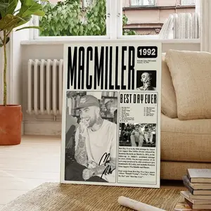 Mac Miller Poster, Mac Miller Retro Magazine Poster Decor Artwork Ornaments Decoration Ornaments Decoration Wall Print Artistic Room Photo