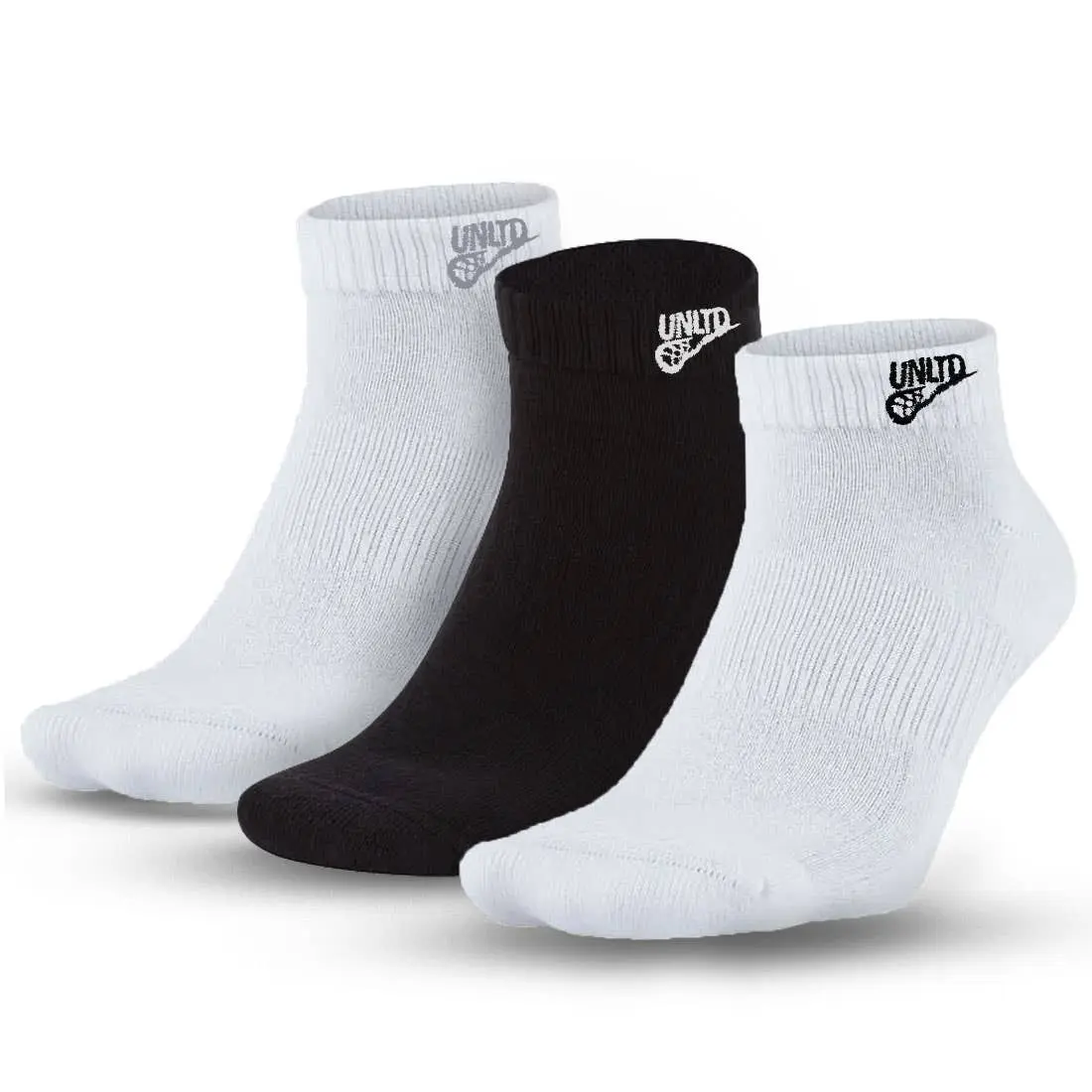 Low-Cut Lacrosse Socks 3-Pack for Players, Athletic Ankle Socks with Cushioned Support and Flexibility for On-Field Performance, Delivers Flexibility, Field Play, Lacrosse Players