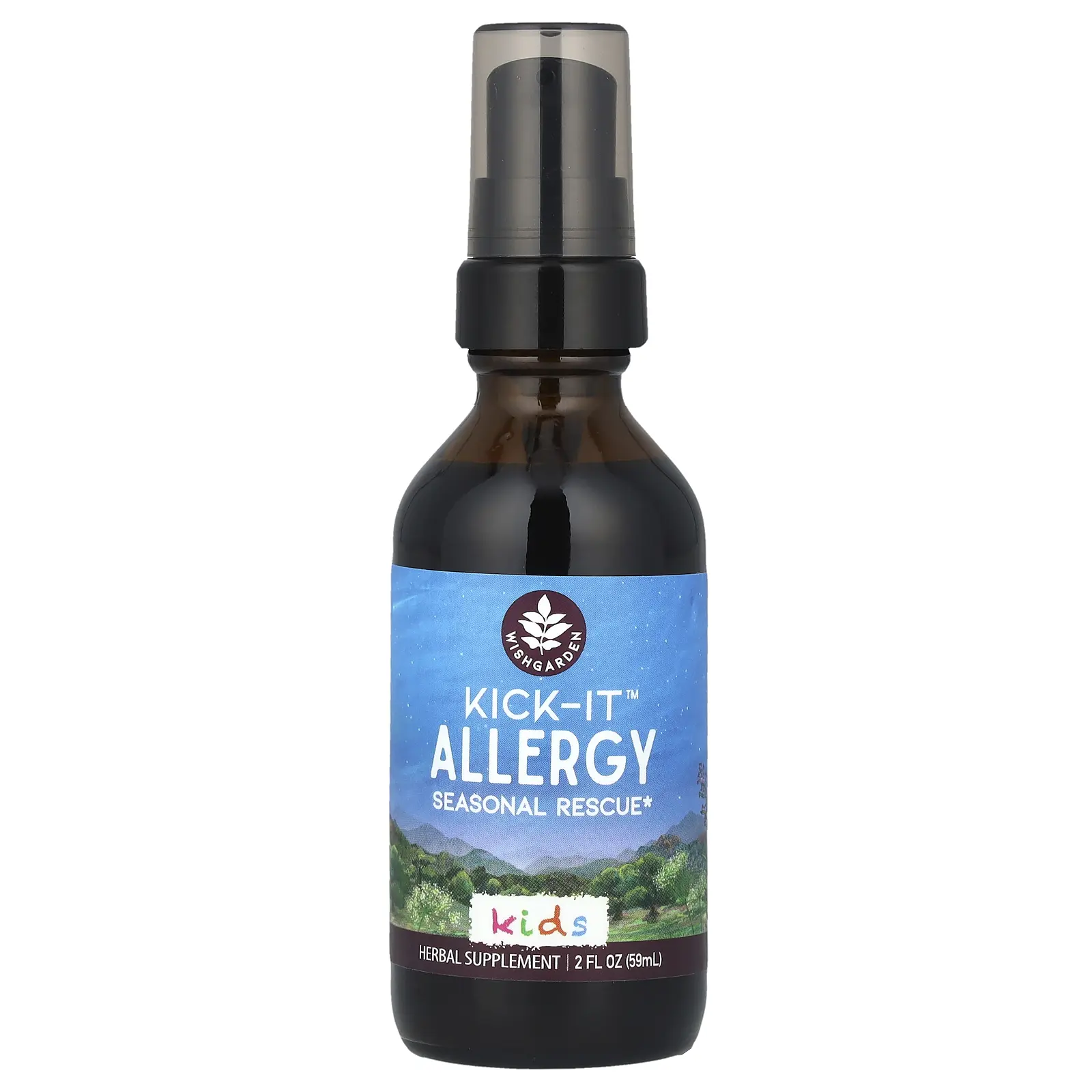 WishGarden Herbs Kids, Kick-It™ Allergy Seasonal Rescue, 2 fl oz (59 ml)