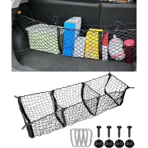 Cargo Net,Cargo Net for SUV, Bed Organizer, Accessories Automotive Cargo Nets,3 Pocket  Bed Cargo Net, Net  Storage,Mesh Storage Net for SUV, , Pickup  Bed, Etc