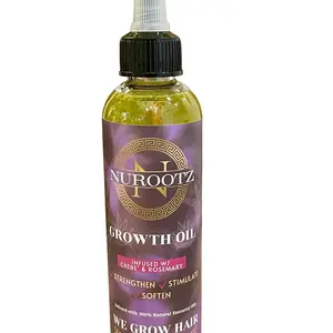 NuRootz Hair Growth Oil 4oz - Natural Herbal Formula for Hair Loss Prevention