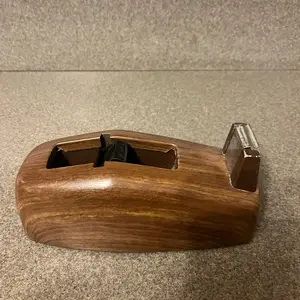 Vintage Scotch 3M Executive Woodgrain Tape Dispenser 1960s MCM USA