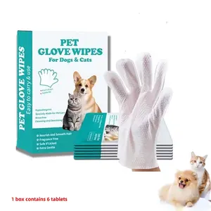 Pet Hand-Free Gloves Cat Dog Bath Cleaning Dry Wash Deodorant Wet Wipes Individually Packaged, Grooming Products, Pet Grooming Essentials