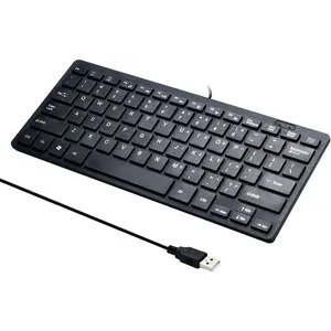 Mn 78  Wred Keyboard - wth Cover  keypad for Laptop  Wndows 10/8 / 7 / Vsta/XP(Black+Keyboard Flm)