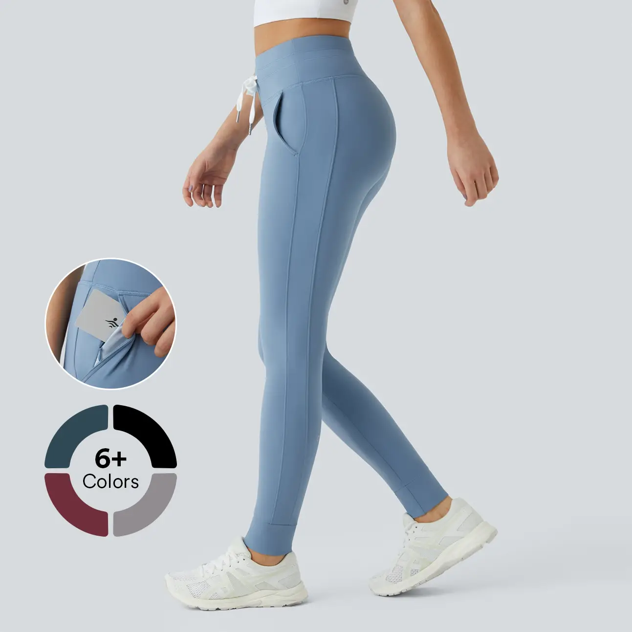 Halara Softlyzero Airy High Waisted Drawstring Side Pocket Plain Full Length Joggers Gym Exercise Outfits #NovaTopFinds #RushReady2025 #fall #fallfasi