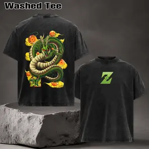 DB Shenron Retro Edition Vintage Unisex Oversize Anime Manga Acid Washed Cotton T-shirt, graphic tee,anime merch fan, outfits men,boys merch