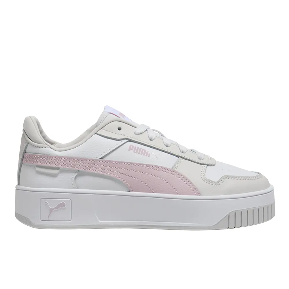 PUMA Womens Carina Street Platform Sneakers Shoes Casual - Pink, White