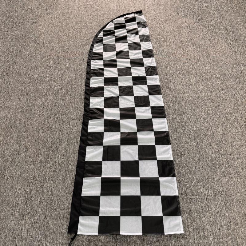 1pc Checkered Flutter Feather Banner Flag  polyester knit material Heavy duty and color fast with mirror image 100% bleed on reverse side Many Designs available for all industries  more colors