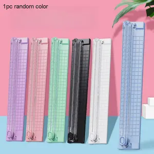 Random Color Portable A3/A4 Paper Cutter, 1 Count Lightweight Cutting Mat Tool, Office Cutting Supplies for School, Home and Office