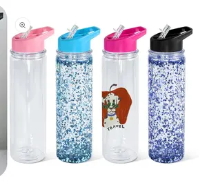 17oz Acrylic Snowglobe Water Bottle