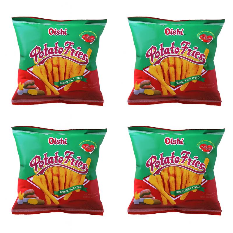 Oishi Baked Potato Fries 1.76oz, 4 Pack (Tomato Ketchup)