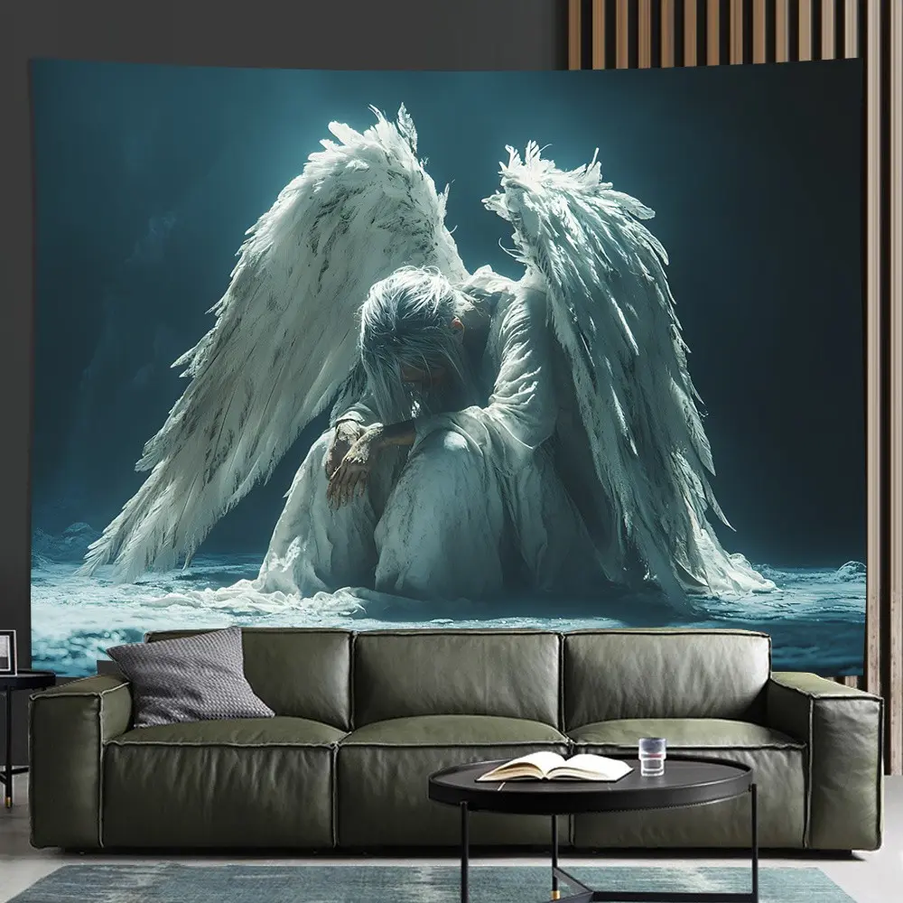 Sad Angel Background Cloth, Decorative Tapestry Wall Hanging, Living Room Bedroom Office Party Decor, Decoration Items, Perfect Creative Gift, Model_xinghao Gt Ca_prop_65_ca Re No