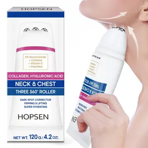 HOPSEN Neck Firming Cream - Collagen Beauty Neck Cream for Tightening and Lifting - Tighten and Lift - GO Contains Pure Hyaluronic Acid and Vitamin C and E
