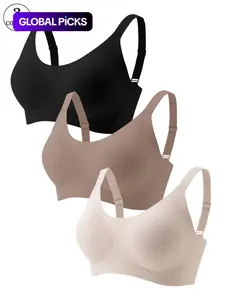 3pcs Wireless Jelly Bras, Minimalist Shaping Padding with Easy-Change Closure, Seamless Close Fit, Suitable for Sensitive Skin, Underwear