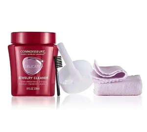CONNOISSEURS All-Purpose Jewelry Cleaning Kit - Includes Delicate Jewelry Cleaner Solution and 2 Polishing Cloths