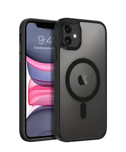 BENTOBEN iPhone 11 Phone Case, Phone case iPhone 11 Magnetic Case [Compatible with MagSafe] Translucent Matte Slim Shockproof Anti-Fingerprint Anti-Scratch Protective Cover for iPhone 11 6.1’’ Black Accessories Protection
