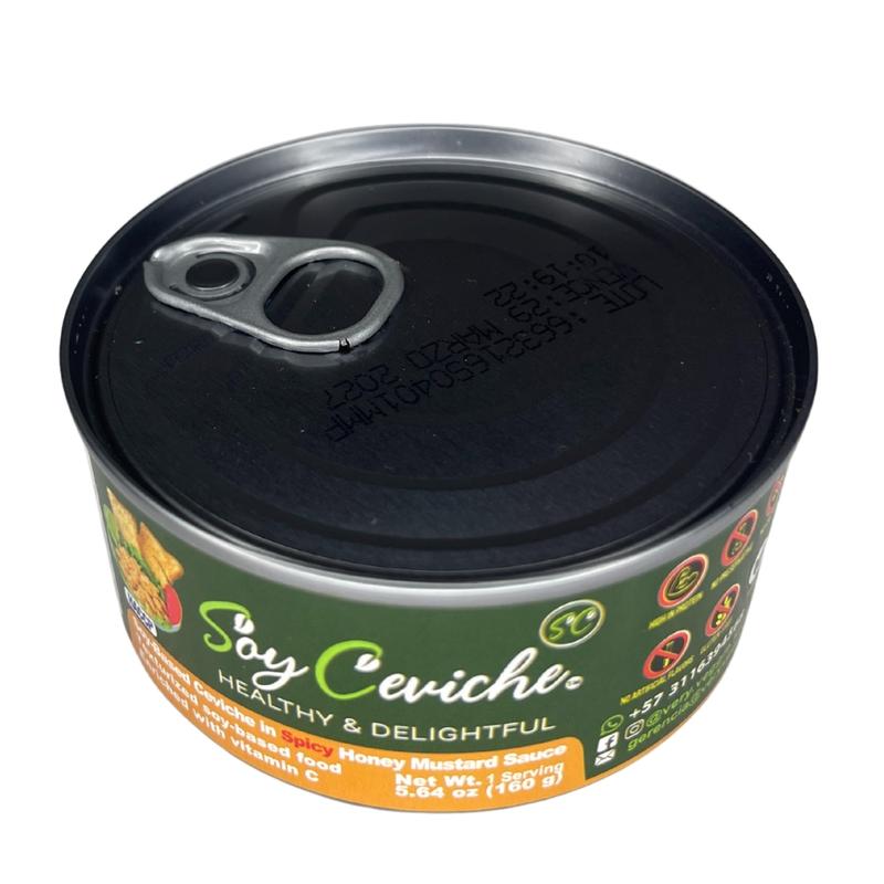 (4 Pack) Soy Ceviche –All Spicy: Tomato, Thousand Island, BBQ, Honey Mustard-5.64oz-Protein-Gluten free