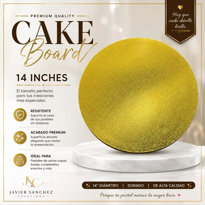14-in Round Cake Board Set, 5-Piece Standing Cake Decoration Boards for Gift & Home Decor Supplies