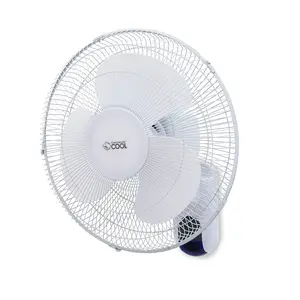 Commercial Cool 16” Wall Fan with Remote, Oscillating Wall Mount Fan with Adjustable Tilt, 3 Speeds, Shut-off Timer, CCFWR16W, White