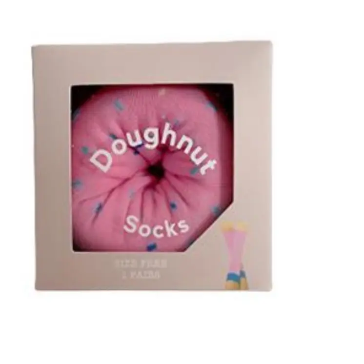 Happy Toes Apparel Strawberry Donut Socks - Fun Food Novelty Design for All Sizes - Adults and Kids, Ankle Socks