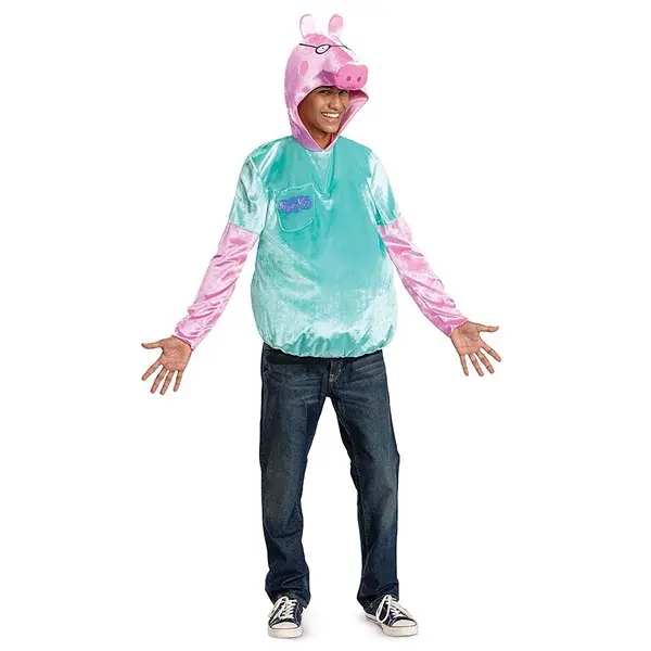 Peppa Pig Daddy Pig Deluxe Men's Costume, Hoodie, Shirt