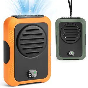 Portable Waist Fan Rechargeable – 2000mAh, 3Speeds, Personal Cooling Wearable Clip Body Belt Fans, Hanging Neck Fan with LED Light for Outdoor Indoor