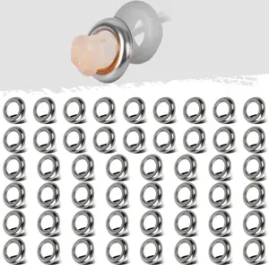 Partsam 50Pcs 3/4" round Stainless Steel Trim Ring Chrome Bezel For 3/4" Accent Marker Lights and all 3/4" Round Marker Clearance Lights Led Lighting Control Decorative