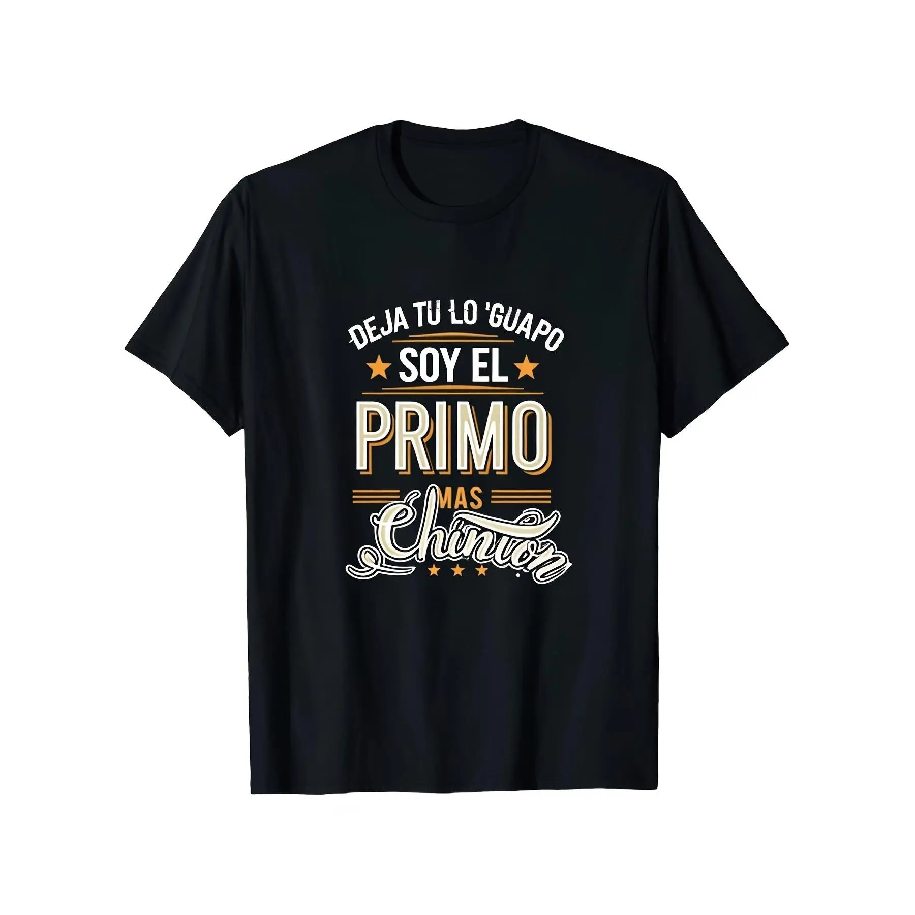 100% Cotton Oversized Menswear Graphic Tees - Short-Sleeve Crew Neck Print T-Shirt, Elastic Comfortable Fabric, Soy El Primo Mountain Bike Logo, Black, MTB Apparel Gift for Adult Bike Enthusiasts (Year-Round)