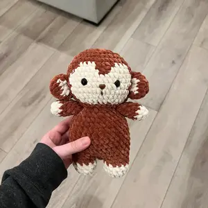 Handcrafted Crochet Monkey Plushie - Soft and Durable Toy for Kids of All Ages
