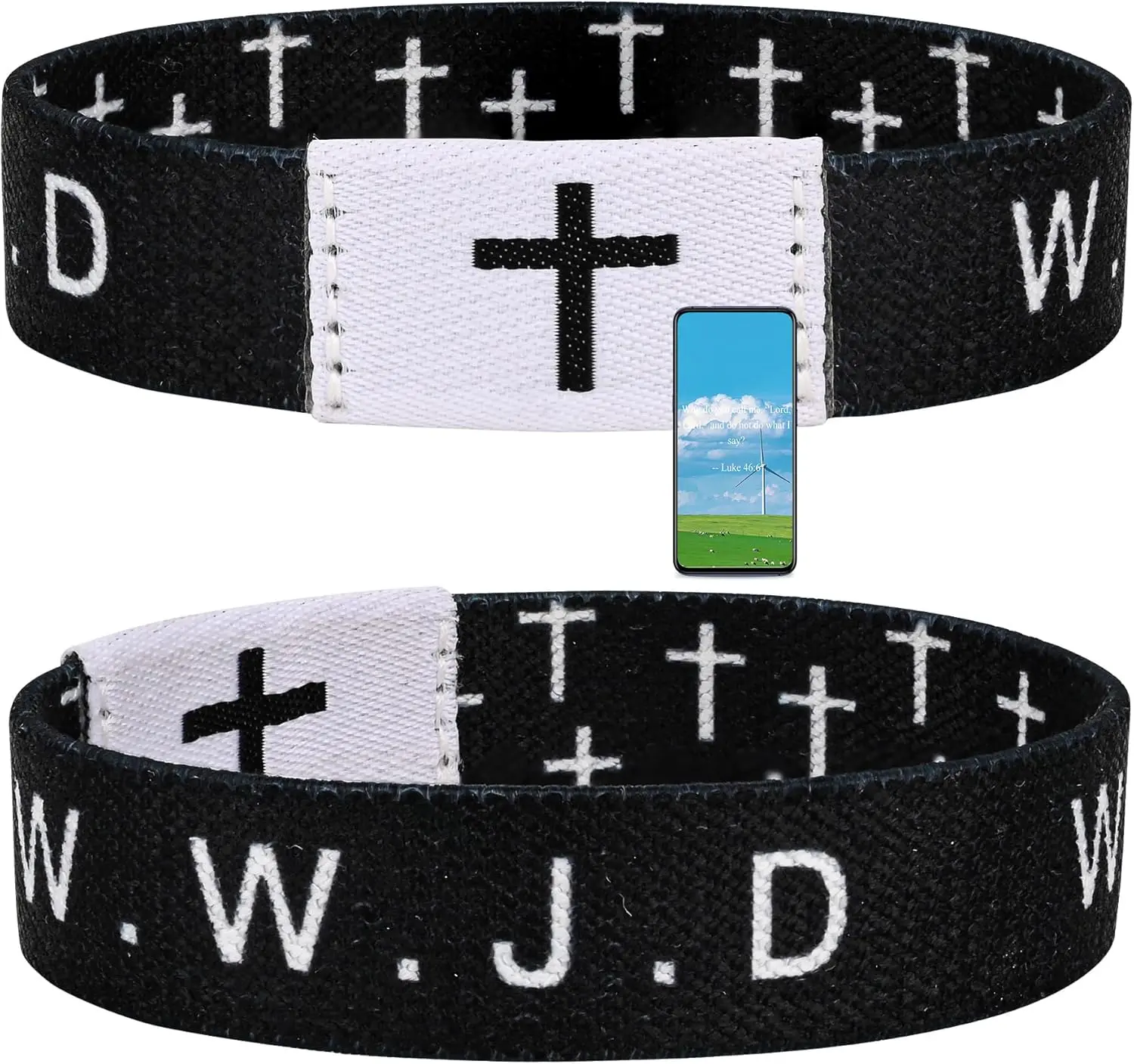 Daily  Verse WWJD Bracelet, Christian  Bracelet for Women Men,   Wristband, WWJD Bracelet - What Would  Do Bracelet