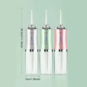 Rechargeable Water Flosser Set, 3 Sets Portable Oral Irrigator with Nozzles, Waterproof Design Oral Care Product, Ideal for Home & Travel Use