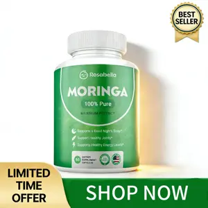 Rosabella Moringa Capsules | 100% Pure, 60 Count - Sleep, Joint & Energy Support