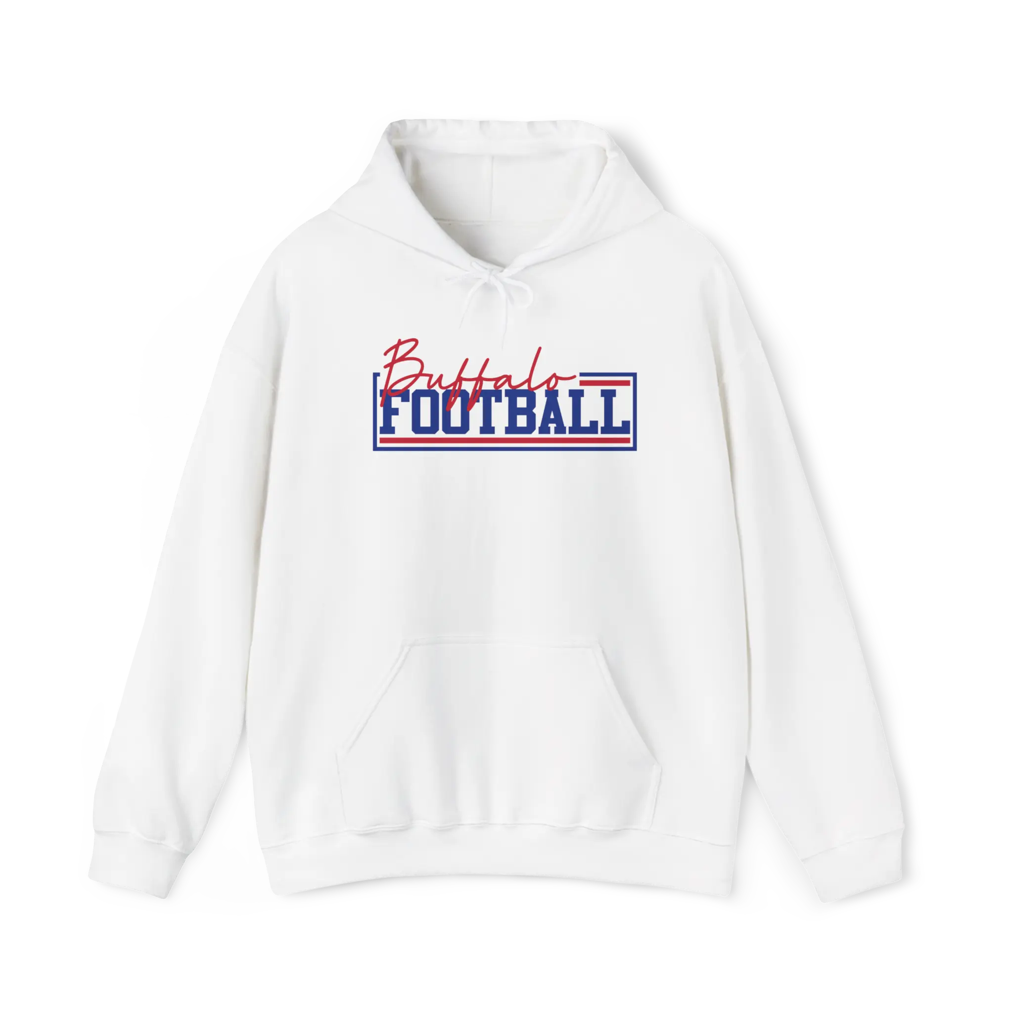 Buffalo Football Hooded Sweatshirt Gildan Buffalo Bill Hoodie Gift for Buffalo Fan Gift Bills Football Pullover Buffalo NY Hooded Sweatshirt