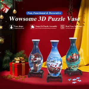 WOWSOME 3D Puzzle Vase Gift for Adults, No Glue DIY Assembly, Detachable Insert, Decorative Flower Vase Home Decor,Birthday Anniversary Gifts for Her Gifts for Mother