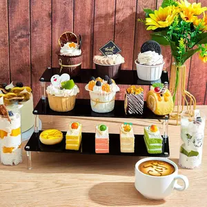 Acrylic Staircase Display Stand, Desktop Storage Rack for Figurines Toys Cosmetics Statues, Decorative Organizer Shelf