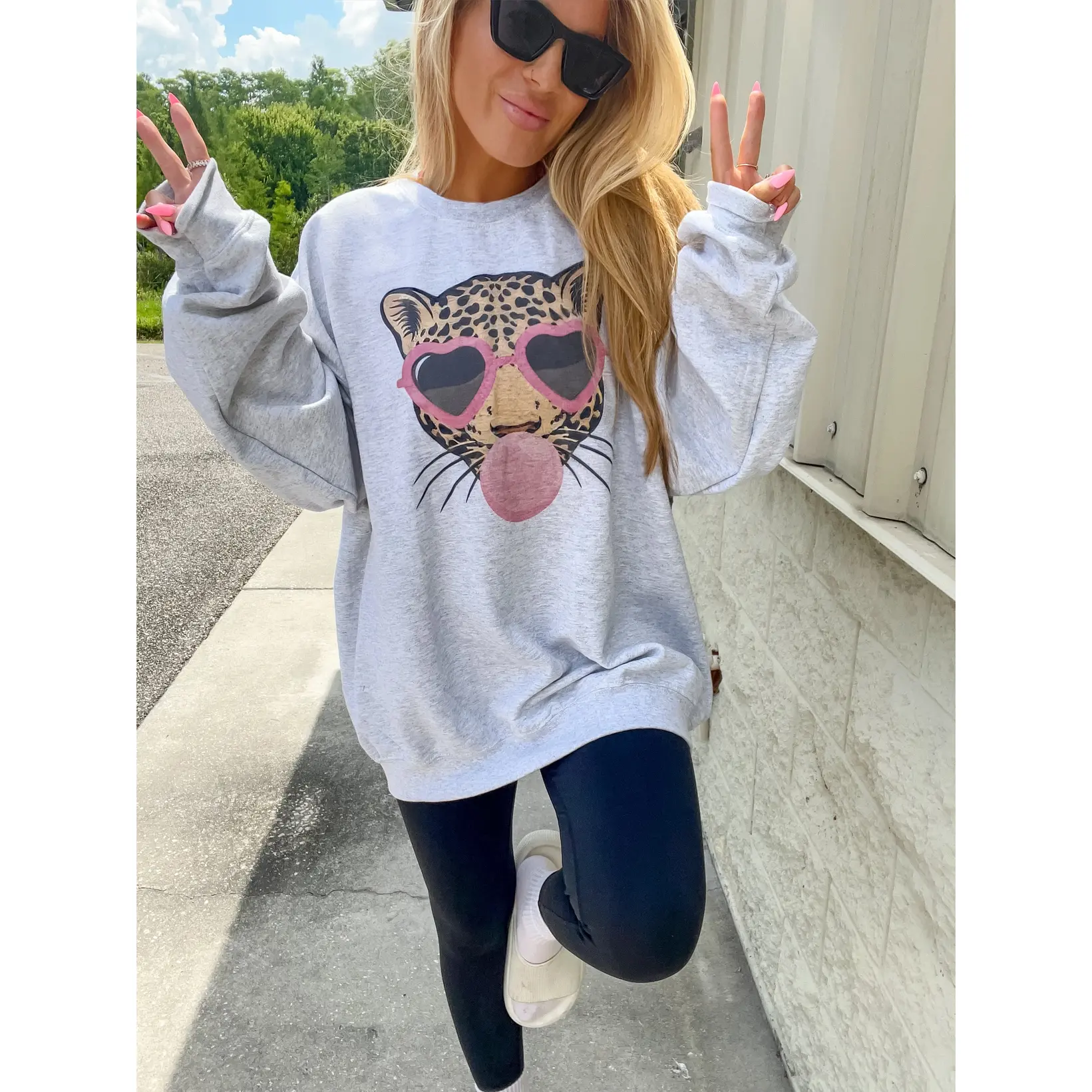 Leopard Bubblegum Graphic Top