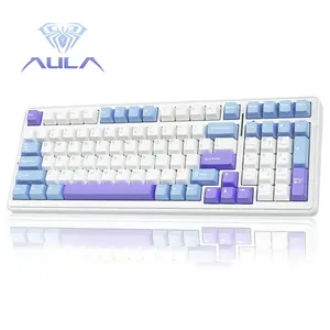 AULA F99 Noise Reduction Gaming Keyboard, Rechargeable Keyboard Mechanical with RGB Backlight, Ergonomic Design Keyboard for Office & Gaming