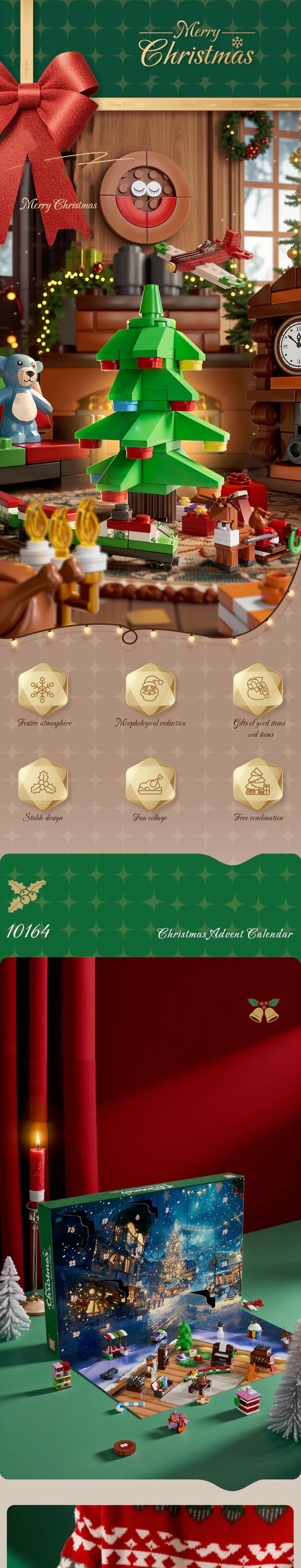 BrickLORE](SHIP FREE)Christmas Advent Calendar Blind Box Christmas