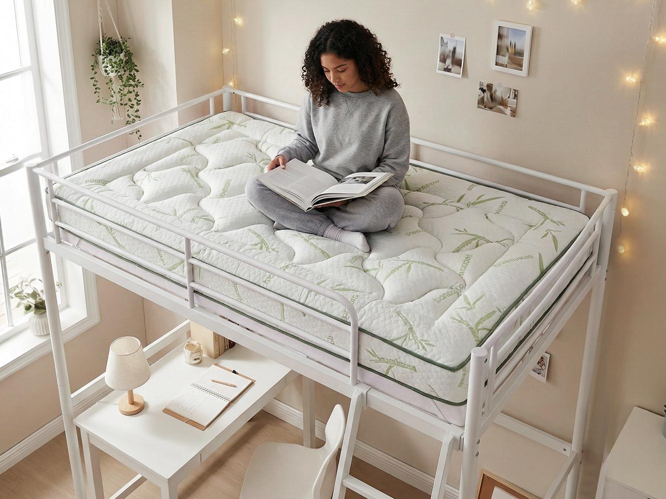 [Back Pain Relief] Raybee 1200gsm Bamboo Fiber Mattress Topper  Pad for Pressure Relief & Better Sleep, 2-4 Inch Microfiber Filling Mattress Protector Cover, Quilted, Machine Washable for Up tp 12" Mattress, Anti-slide, Twin, Full, Queen, King