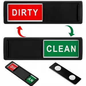 LMMAKE Dishwasher Clean Dirty Magnet Sign Universal Scratch Free Magnetic Indicator with Easy Read Slider Clearly Displays Machine Status for Family Kitchens Office Breakrooms & Shared Spaces