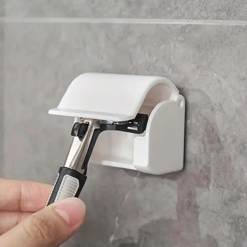 Razor hanger, razor storage rack bracket, hook, power plug hook, no punching, Bathroom Organizer, organize your shower with razor hanger and electric toothbrush rack!