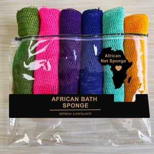 6PCS Authentic African Exfoliating Net Bath Sponge