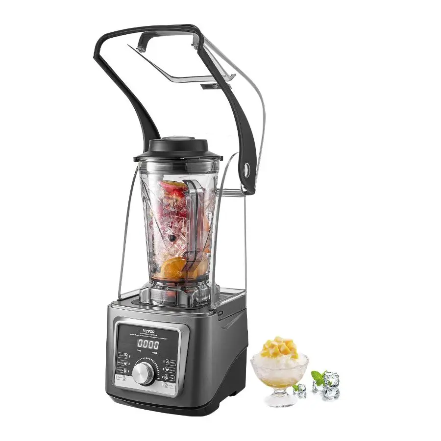 【Summerfinds】 VEVOR Professional Blender, 1400W Powerful Motor, 135 oz Multi-Functional Food Processor with Noise Cover, for Smoothies, pc cup, Kitchen Use