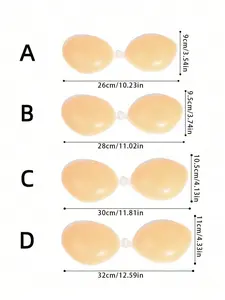Women's adhesive gathering bra, gathers the breasts, prevents them from spreading outward, invisible and seamless bra pads, no shoulder straps bra, suitable for dresses, wedding gowns, formal wear, bikinis