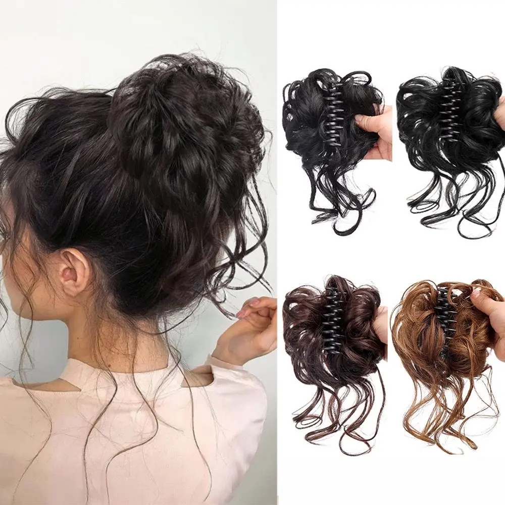 Claw Clip Messy Buns Hair Pieces for Womem Fake Hair Bun Extensions Clip in Ponytail Natural Hair Extensions Hairpieces for Womens