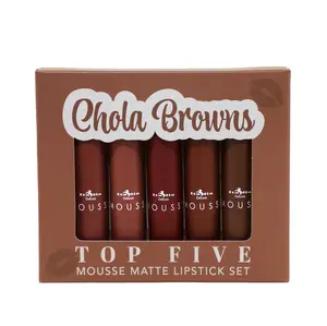 Italia Deluxe Mousse Matte Lipstick Set - Top Five - Chola Browns